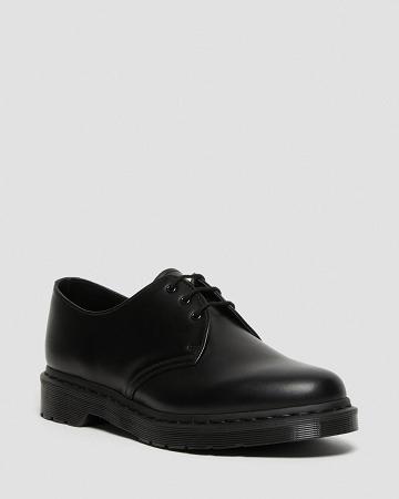 Men's Dr Martens 1461 Mono Smooth Leather Oxfords Shoes Black | AU 600AHK